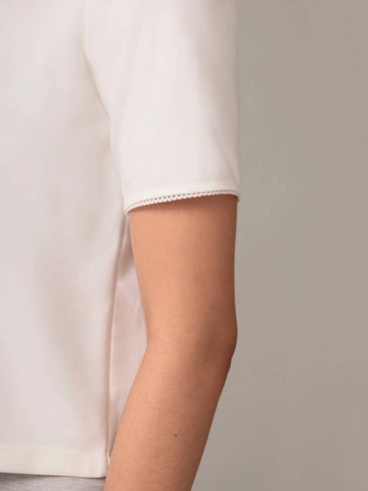 Rachel - Wholesale T-Shirt - Women's - The Perfect Tee - Light Ease knit in Ivory4