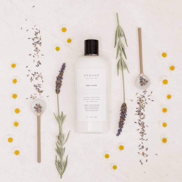 Ivy & Sage Collection - Vendita all'ingrosso Crema/lozione corpo - Lozione per il corpo – Lavanda e Camomilla, Idratante e Floreale2