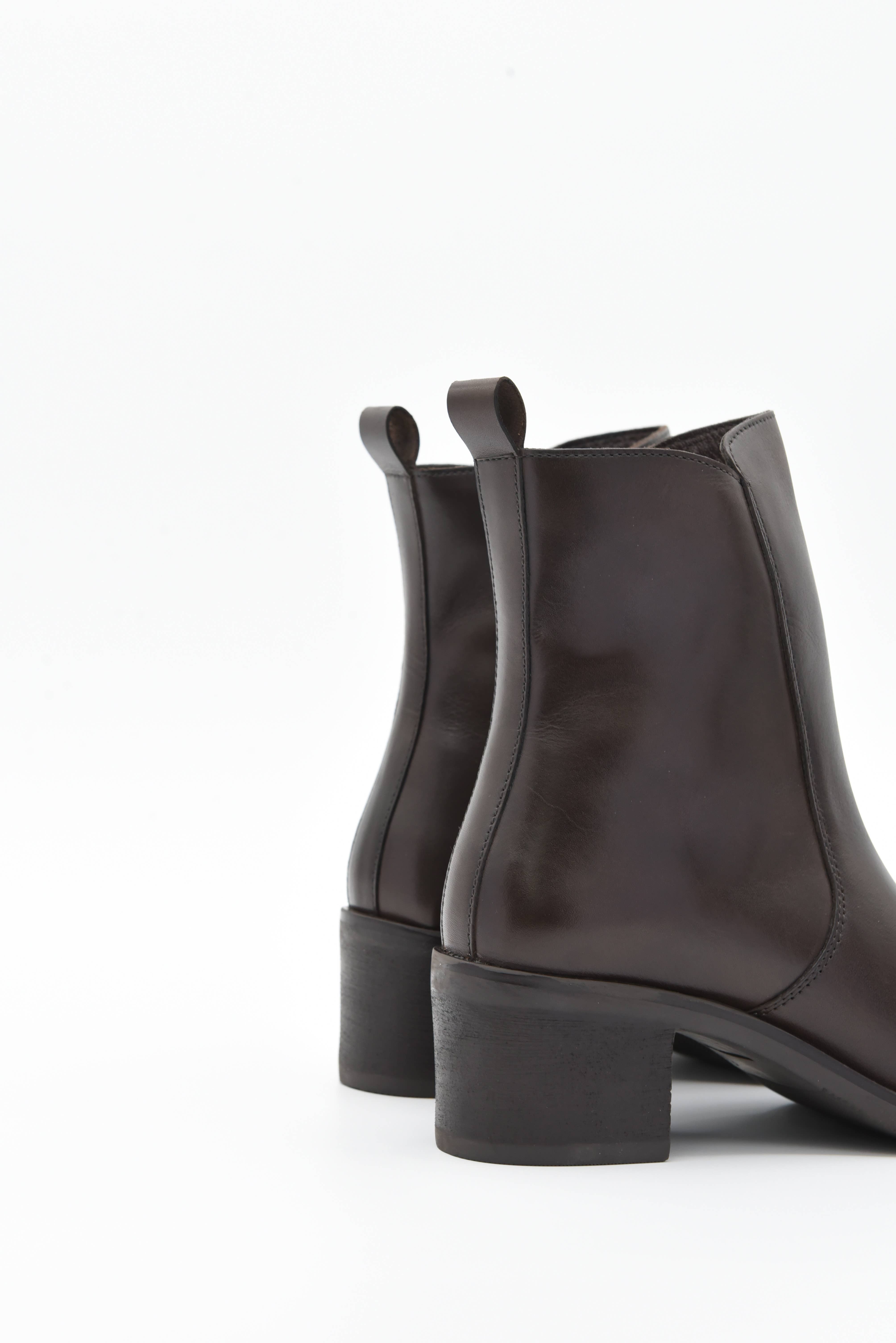 ROSA AMADA - Wholesale Booties - Women's - Smooth Leather Ankle Boot With Mid Block Heel5