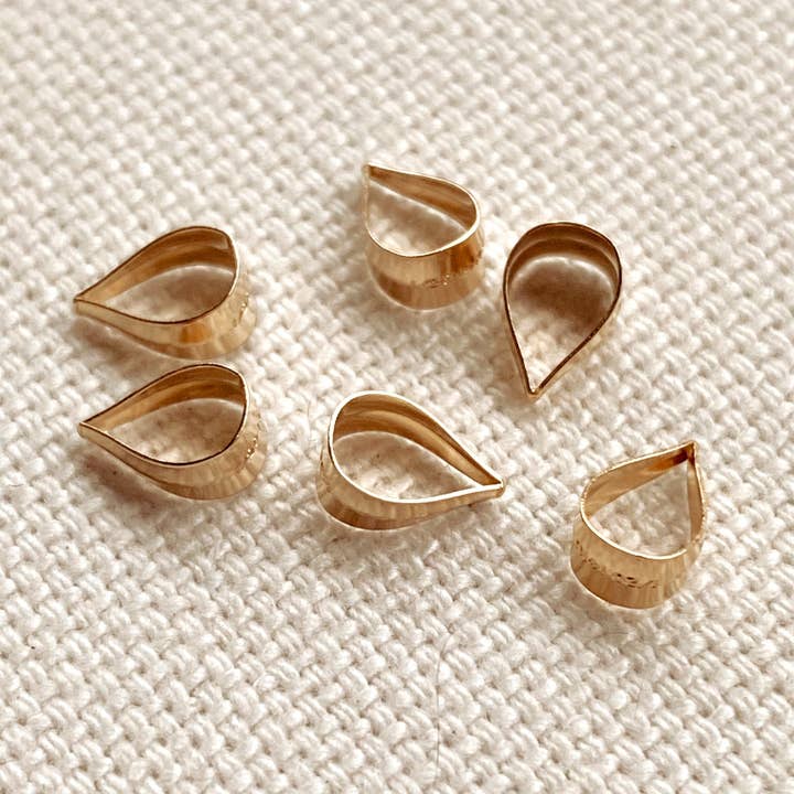 GoldFi - Wholesale Individual Charm/Pendant - 14k Gold Filled Extra Small Bail Open- Sold by Dozen0