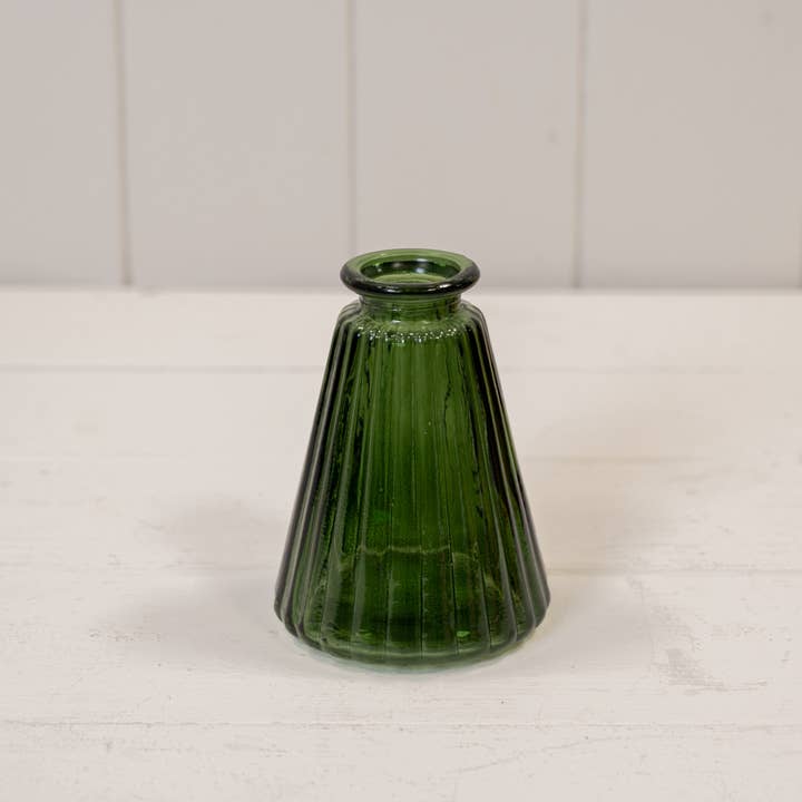 Grüne gerippte Glasflasche für den Großhandel von Satchville