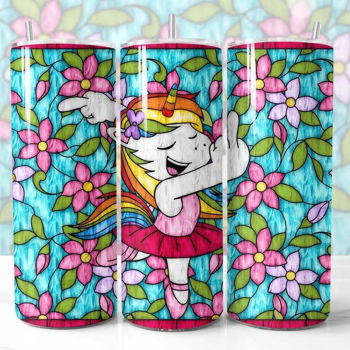 tcbco - Wholesale Insulated Mug/Tumbler - Funny Middle Finger Unicorn Tumbler