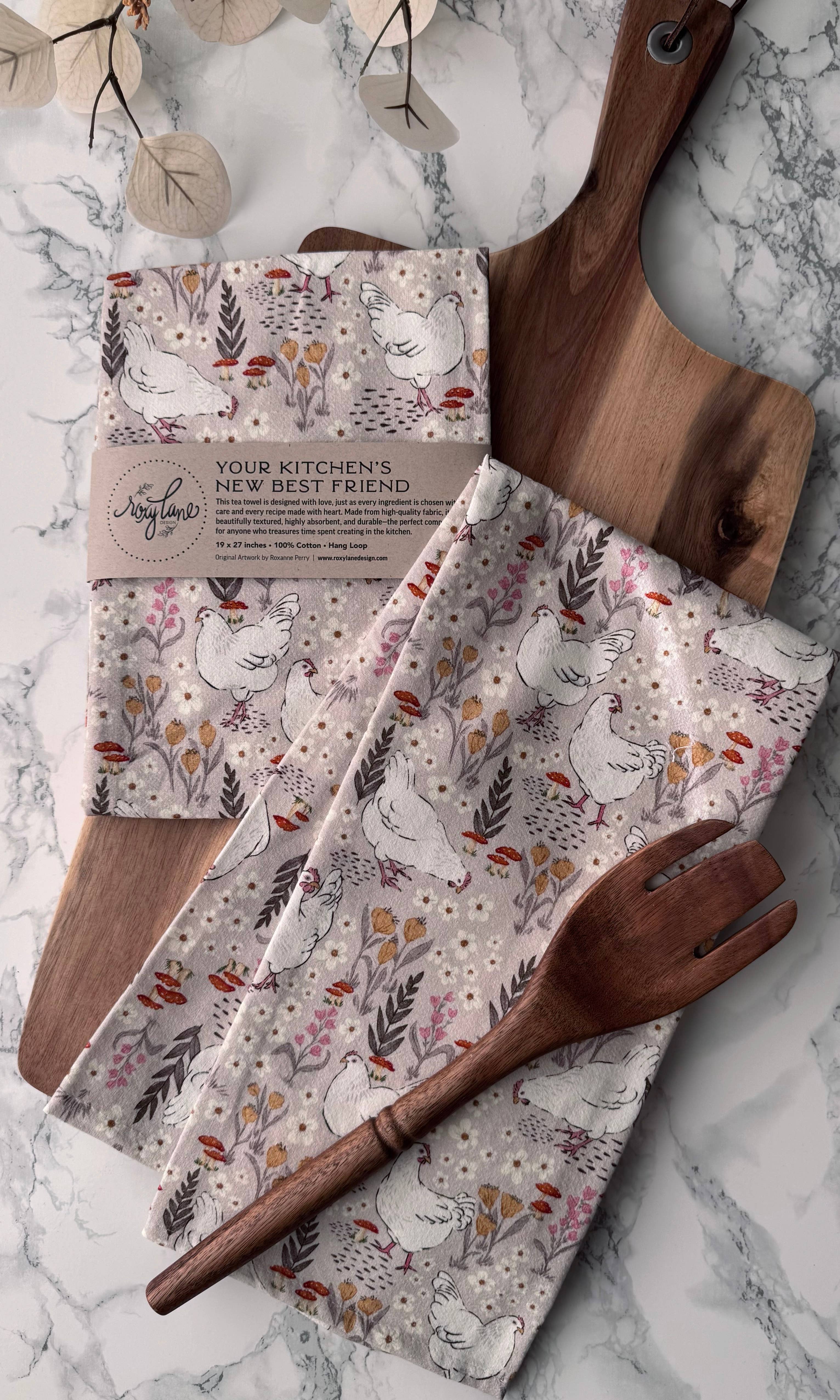 Roxy Lane Design - Wholesale Tea Towel - Tea Towel - Charming Chickens - 19 x 27"3