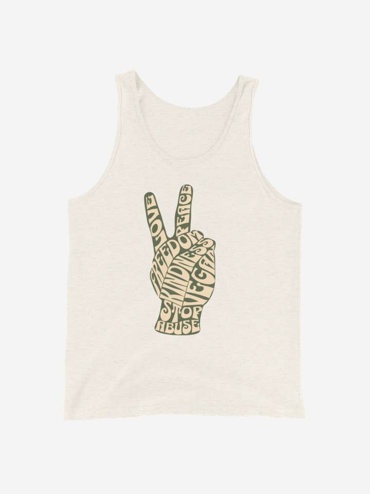 Peace Unisex Tanktop for engroshandel hos Plant Babes
