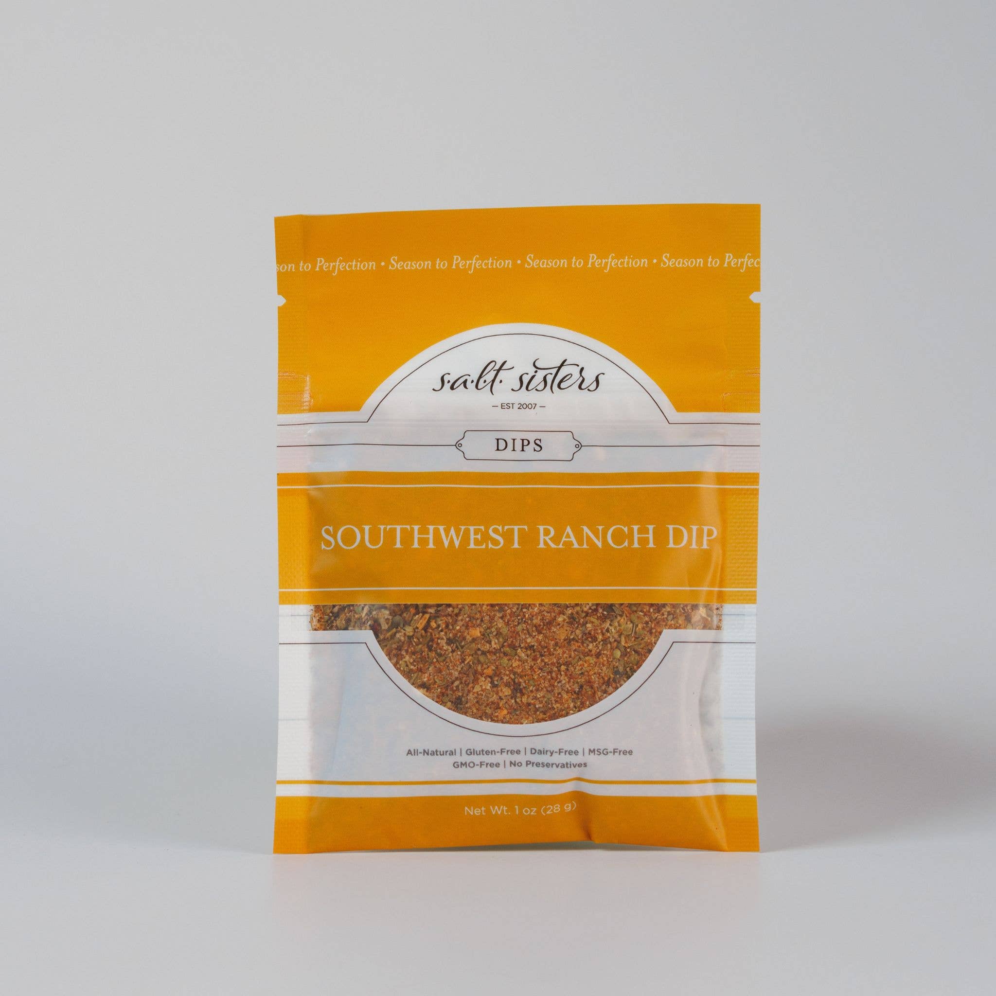 Salt Sisters - Wholesale Dip - Dip Seasoning Mix - Southwest Ranch - Packaged Weights0