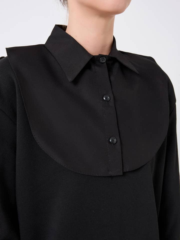 Akoya Hijabs - Wholesale Button Down Shirt - Women's - Detachable Collar Half Shirt7