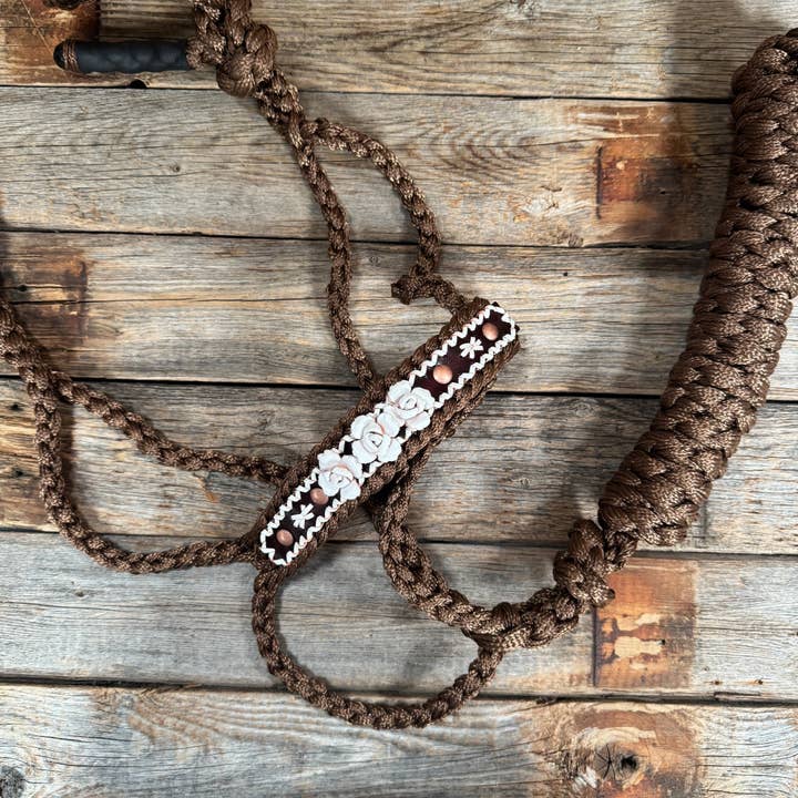 Brun Mule Tape Grime - Hvide Roser #MT223 for engroshandel hos Rodeo Drive