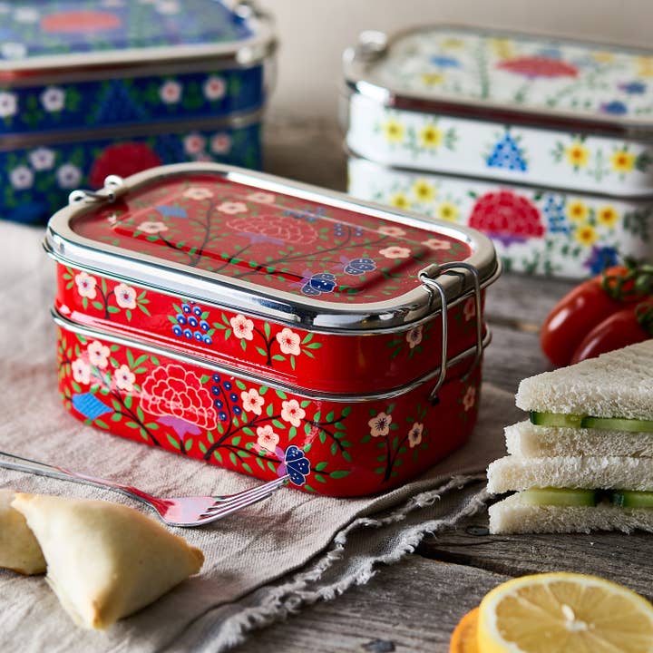 Dalit Goods Co – wholesale Lunch bag/box – Stainless Steel - Tiffin-Style Lunchbox | White Spring2