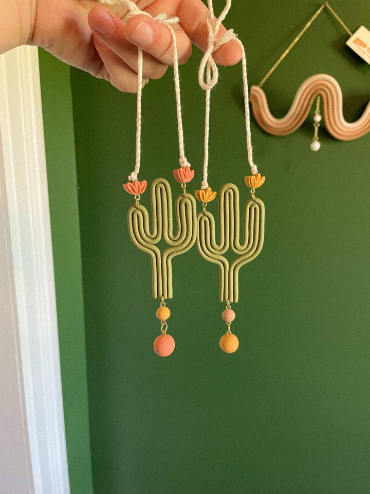 Kaktus Auto Charms für den Großhandel von Kind Clay Collective