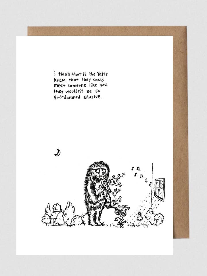 Yetis - Greeting Card for wholesale by The Art of Seth