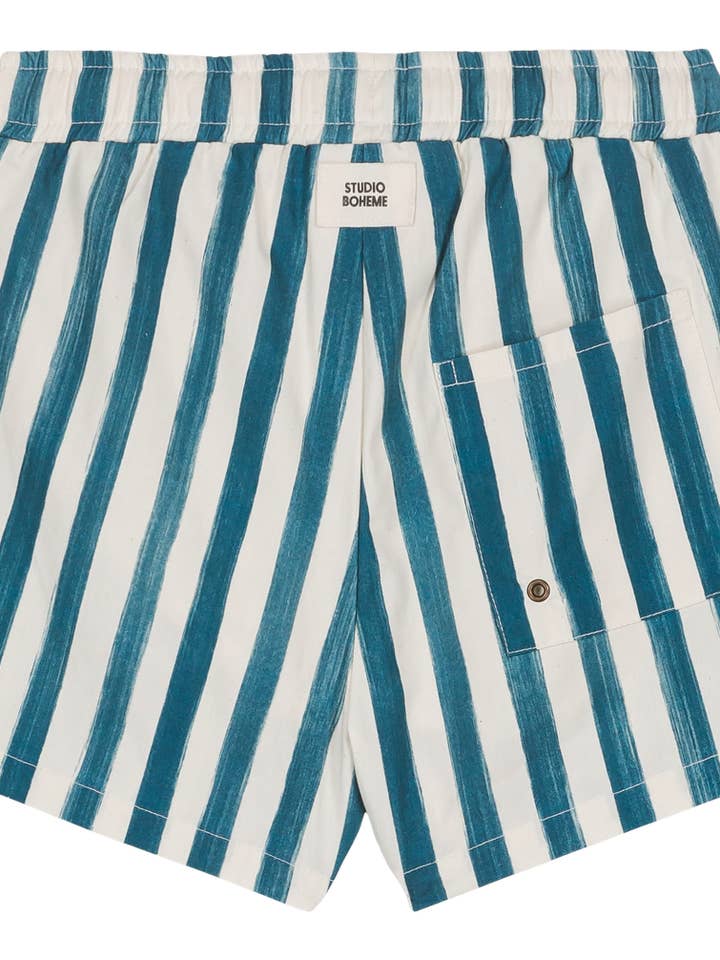 Studio Bohème Paris - Wholesale Swim Shorts - Kids - Chico Swim Shorts Greek Blue Stripes6