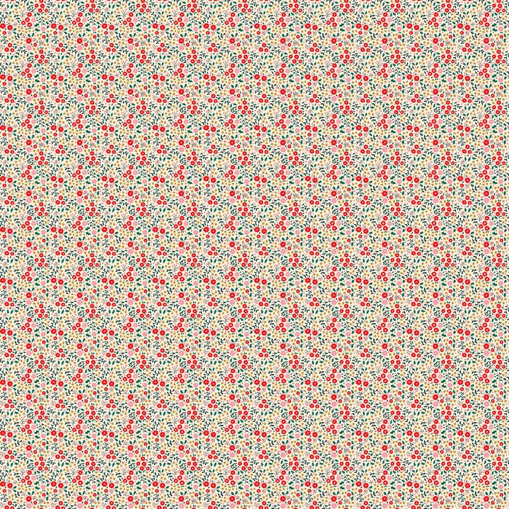 Lucy says I do - Wholesale Flat Wrap - Little Flower and Star Christmas Gift Wrap double sided