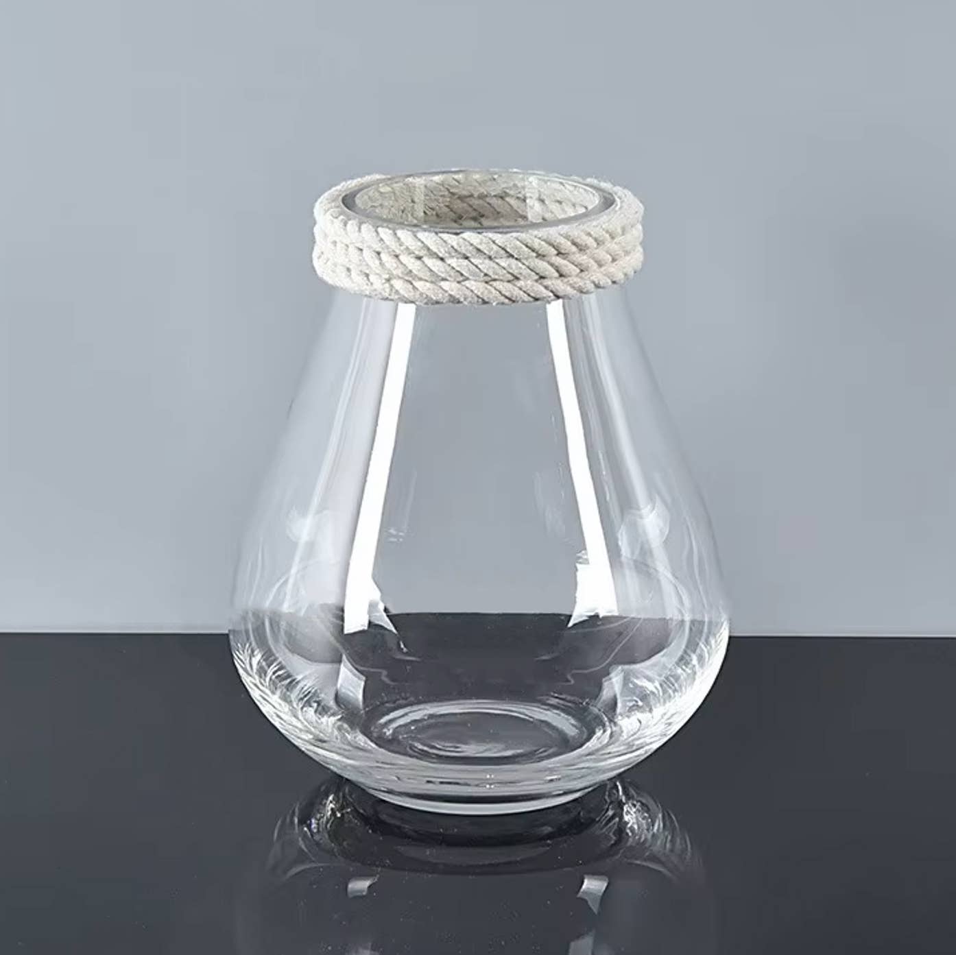 Noah Decoration - Vente Vases - Vases en verre clair avec corde en chanvre7