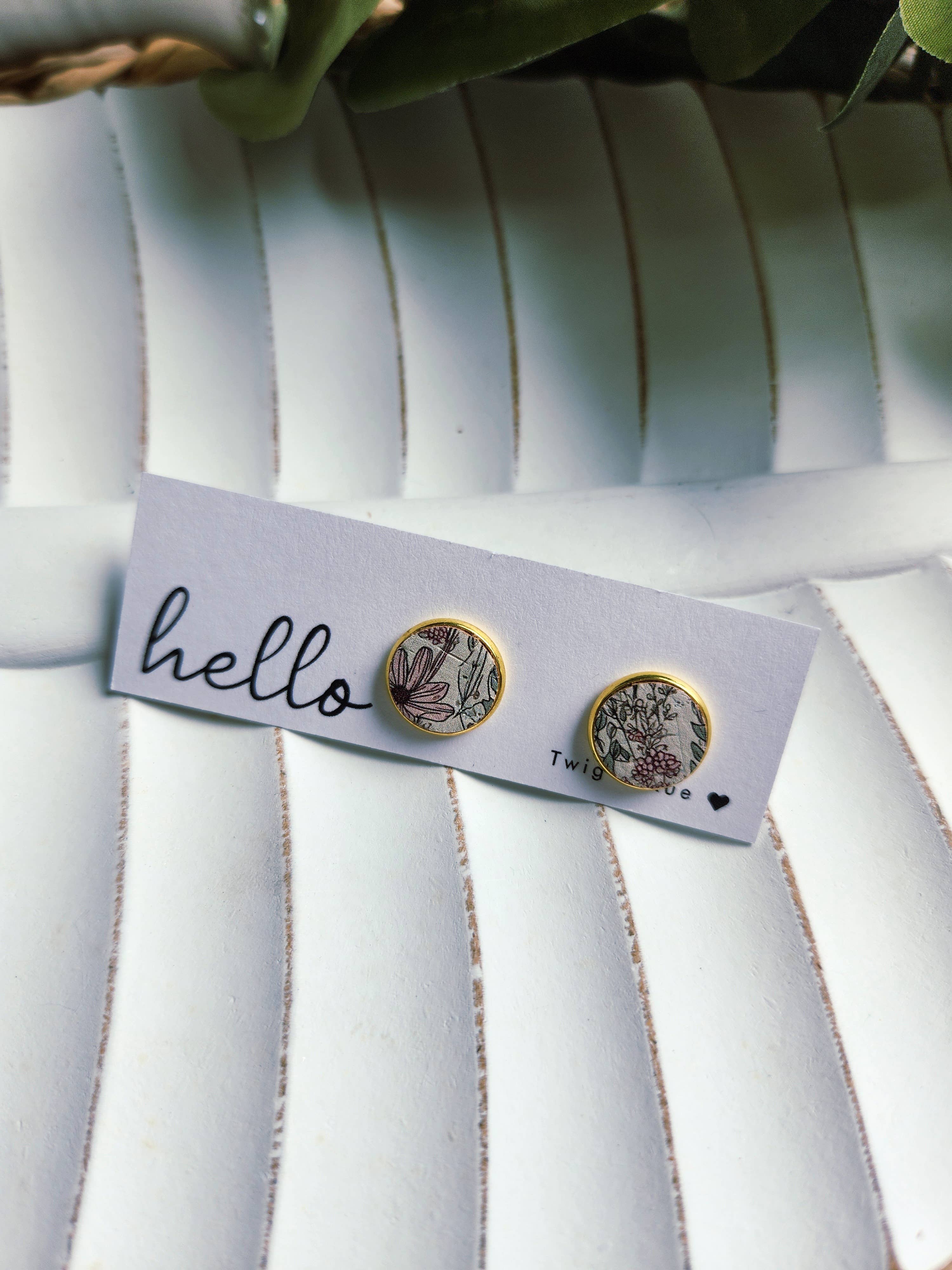 Twig & Rue boutique – Brincos de pino por atacado – Alças de botão em couro | Coleção de padrões12