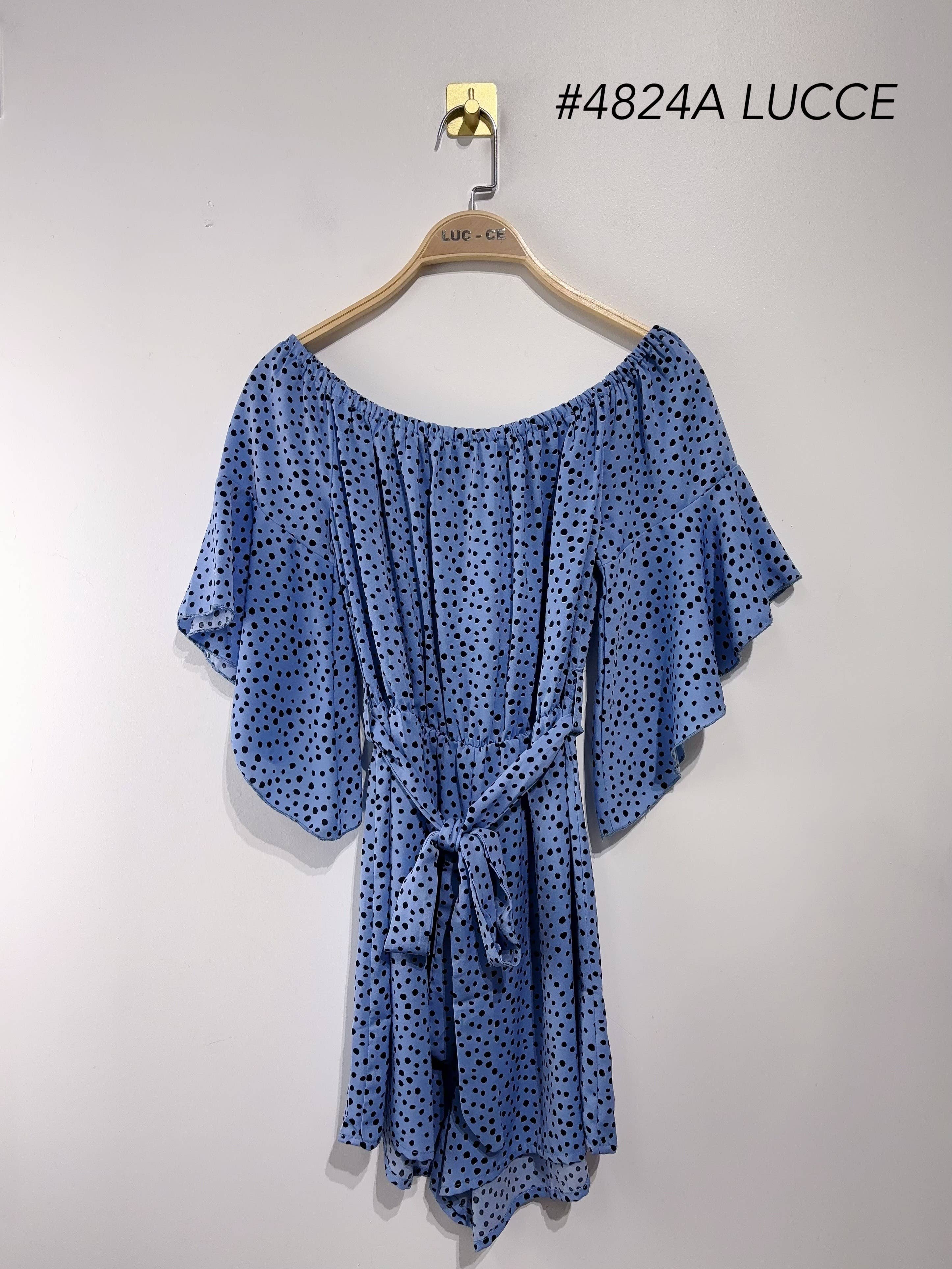 LUCCE – Romper - Mulher por atacado – Macacão curto às bolinhas - 4824A1