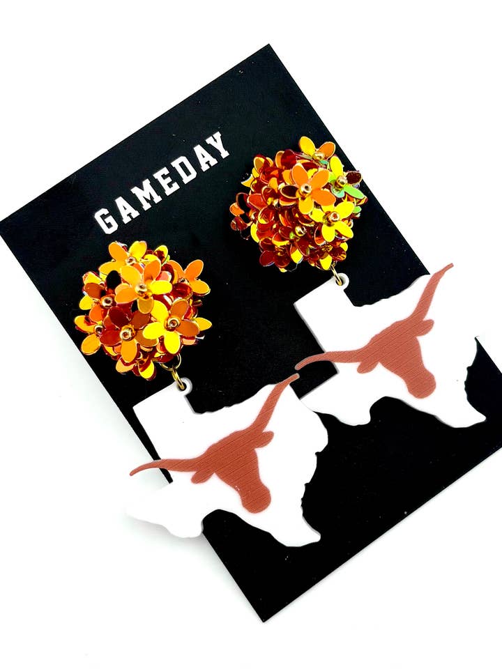 Texas Longhorn Earrings for wholesale by Cora's Den