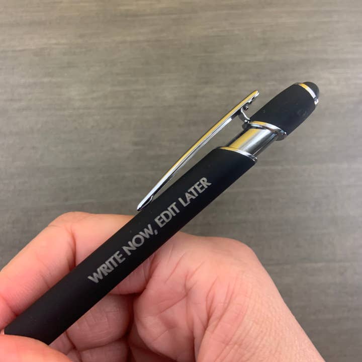 write now, edit later personalized pen (Pen with Smart Phone Stylus) for wholesale by The Carbon Crusader