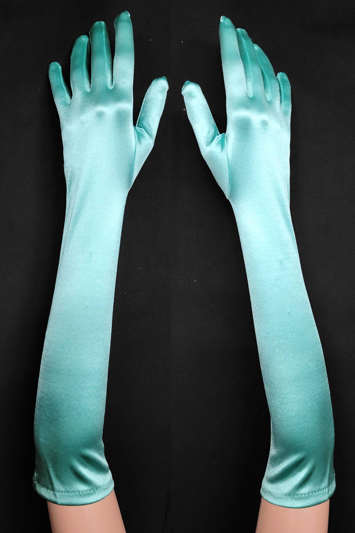 Chicas – wholesale Gloves – Women's – Pair of Elbow Length Satin Evening Gloves G72812BL20