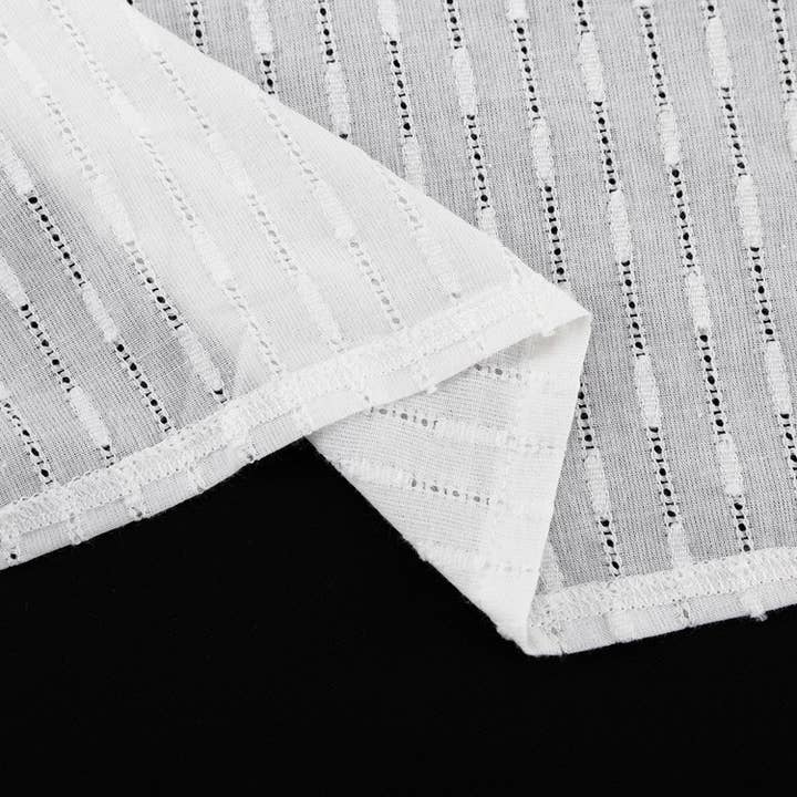 White Jacquard Weave Waisted Kimono Two Piece Set for wholesale on Faire12