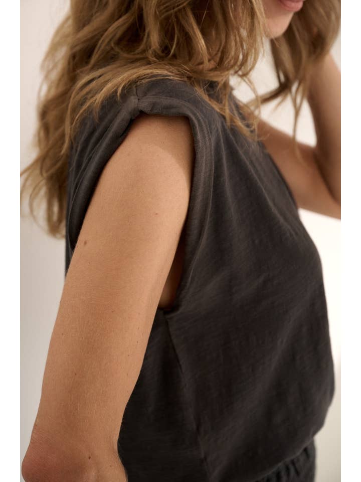 dark grey accept tank top for wholesale on Faire