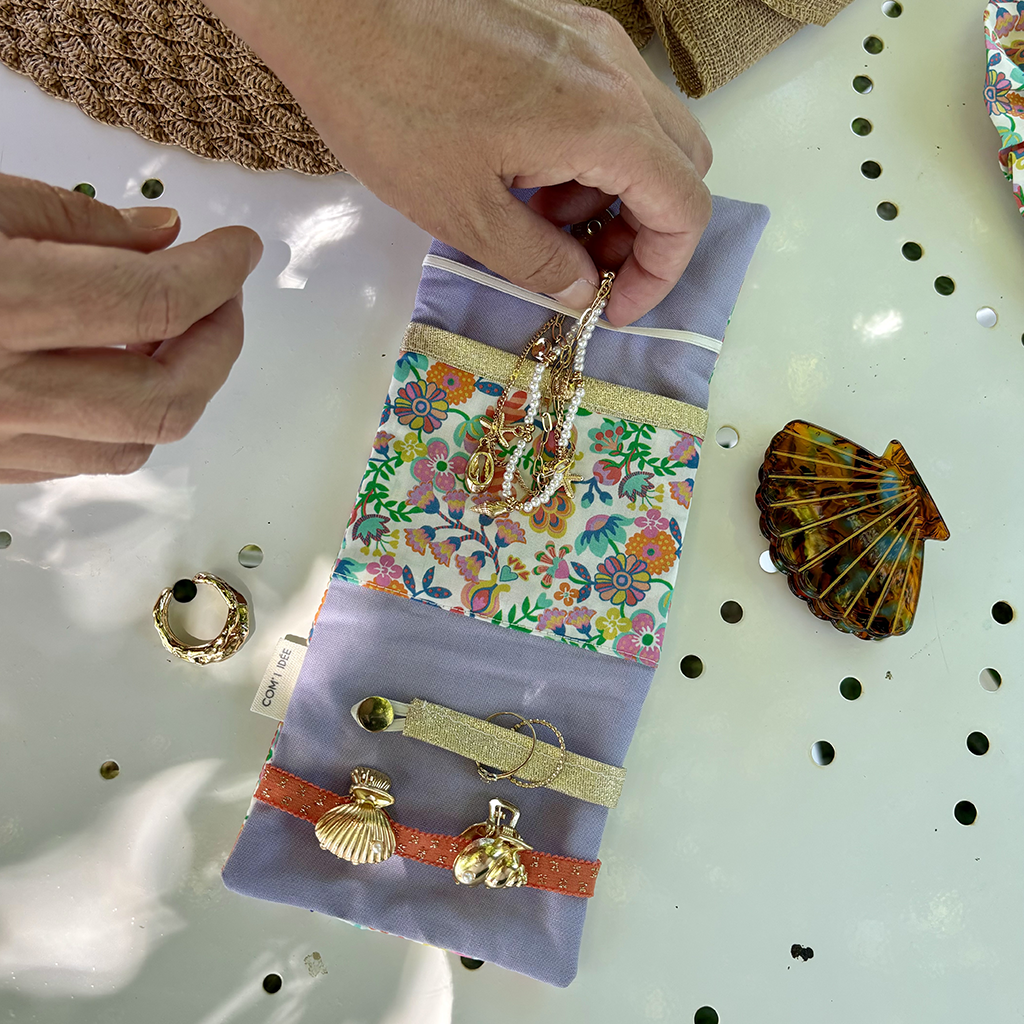 Com'1 Idée - Wholesale DIY Craft Kit - Gaïa | Small Jewelry Pouch Kit2