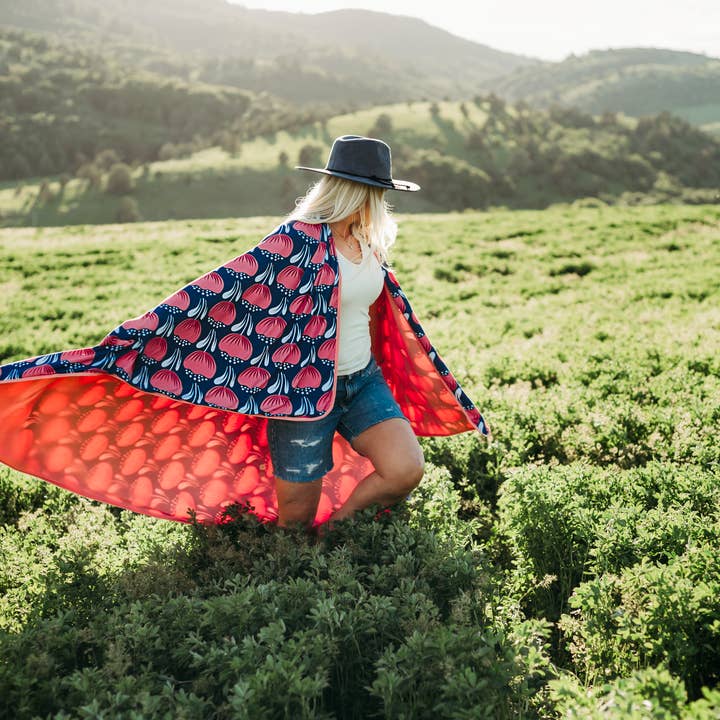Pipermoon - Wholesale Throw Blanket - Poppy Flower Adult Swaddle Oversized Blanket, Like a Hug