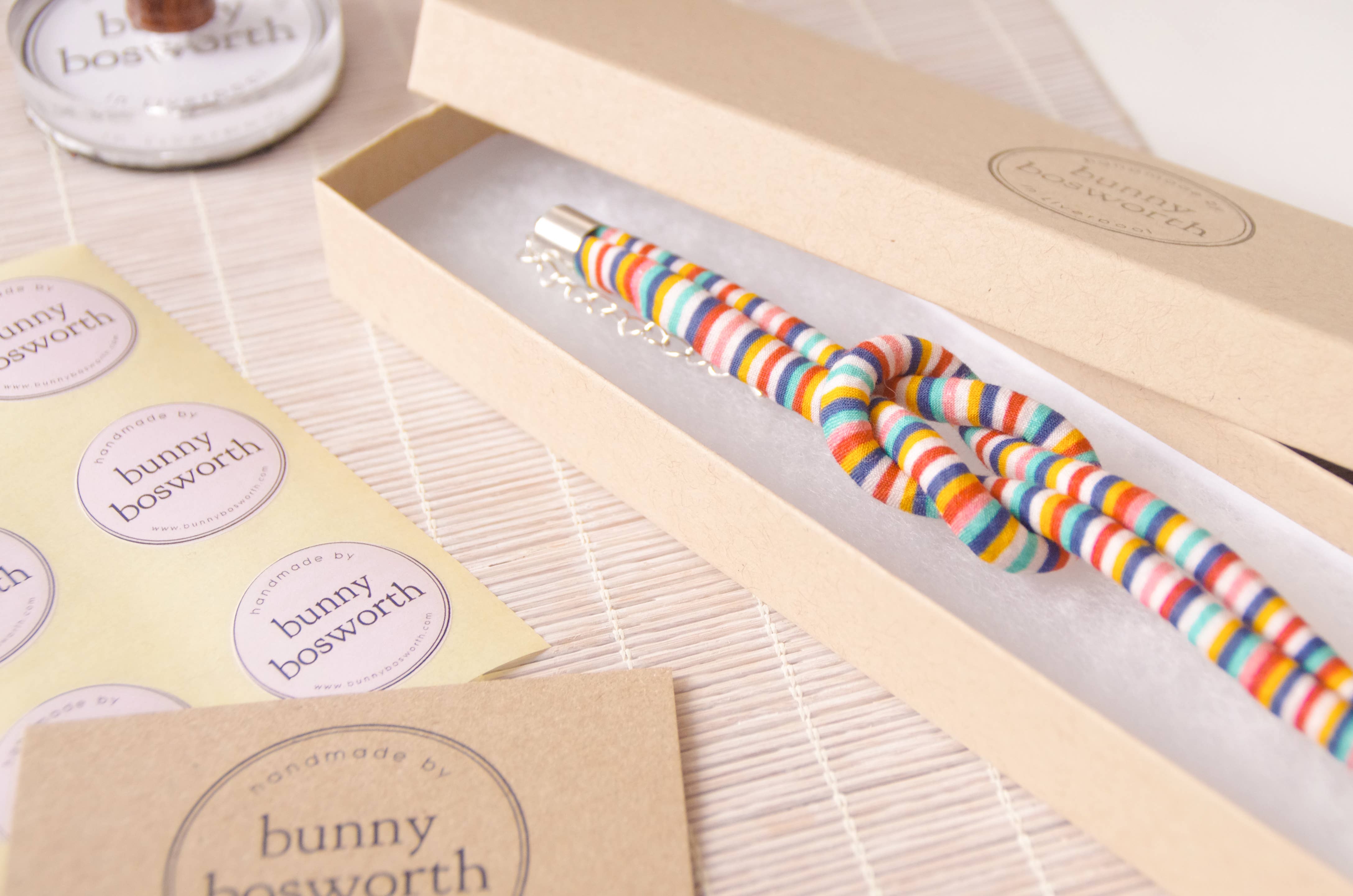 Bunny Bosworth – wholesale Woven/braided bracelet – Printed Fabric Cord Knot Bracelet - Fairground Follies17