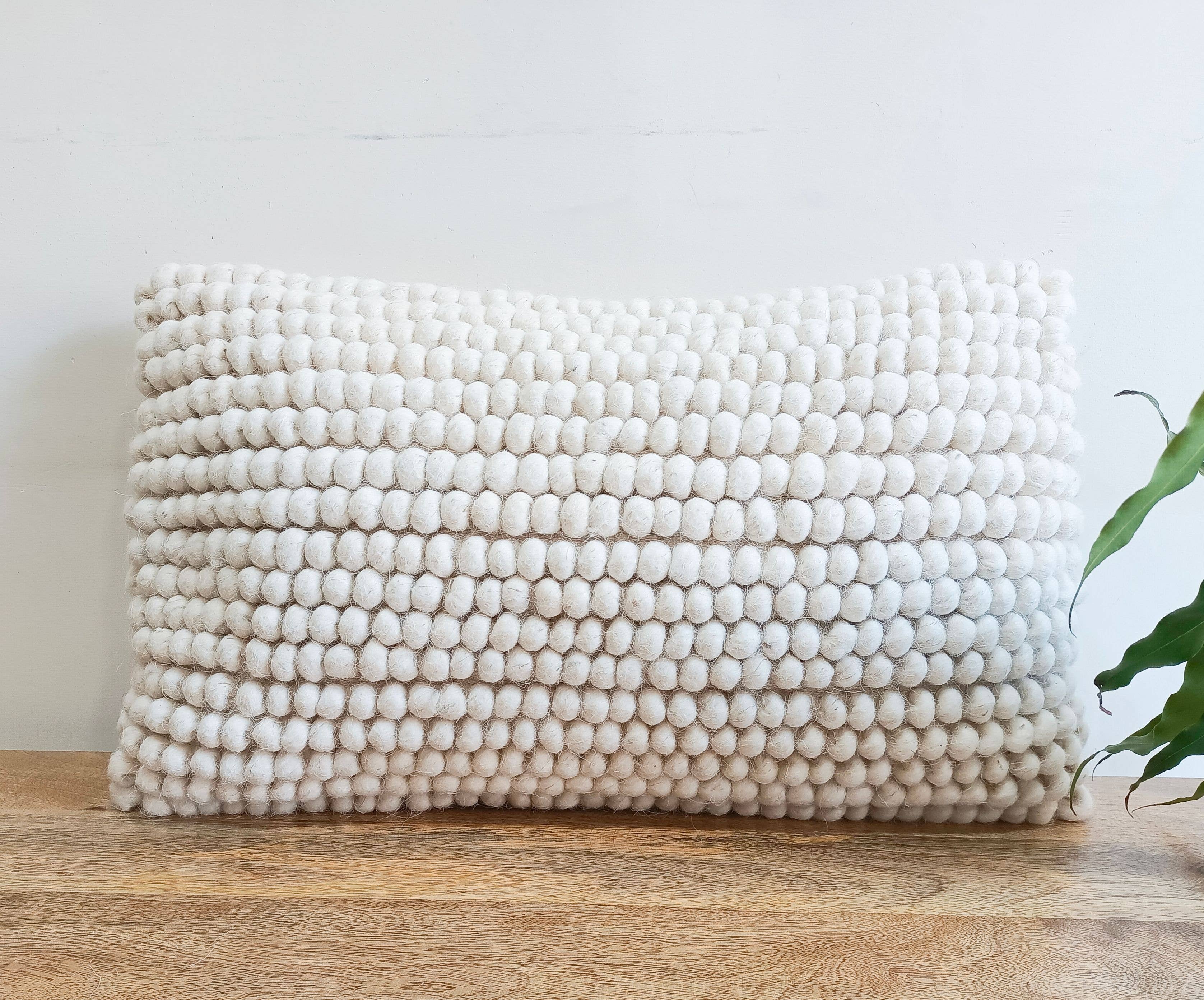 Eyda Homes - Wholesale Throw Pillow Cover - Handmade Ivory Boho Throw Pillow Cover with Insert 1