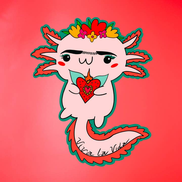 Axolotl Frida Kahlo Pop Culture Sticker and other Purchase Wholesale cibo umido gatti all. Free Returns & Net 60 Terms on Faire trending on Faire.