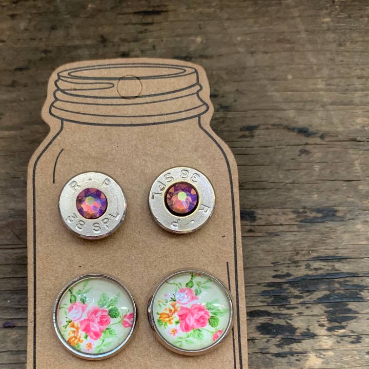 Blommig 38 Special Bullet Örhänge Set för wholesale av Jill's Jewels