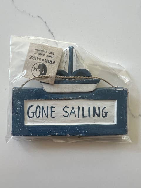 Erik & Mike - Wholesale Ornament - Gone Sailing Sign Christmas Ornament nautical coastal1