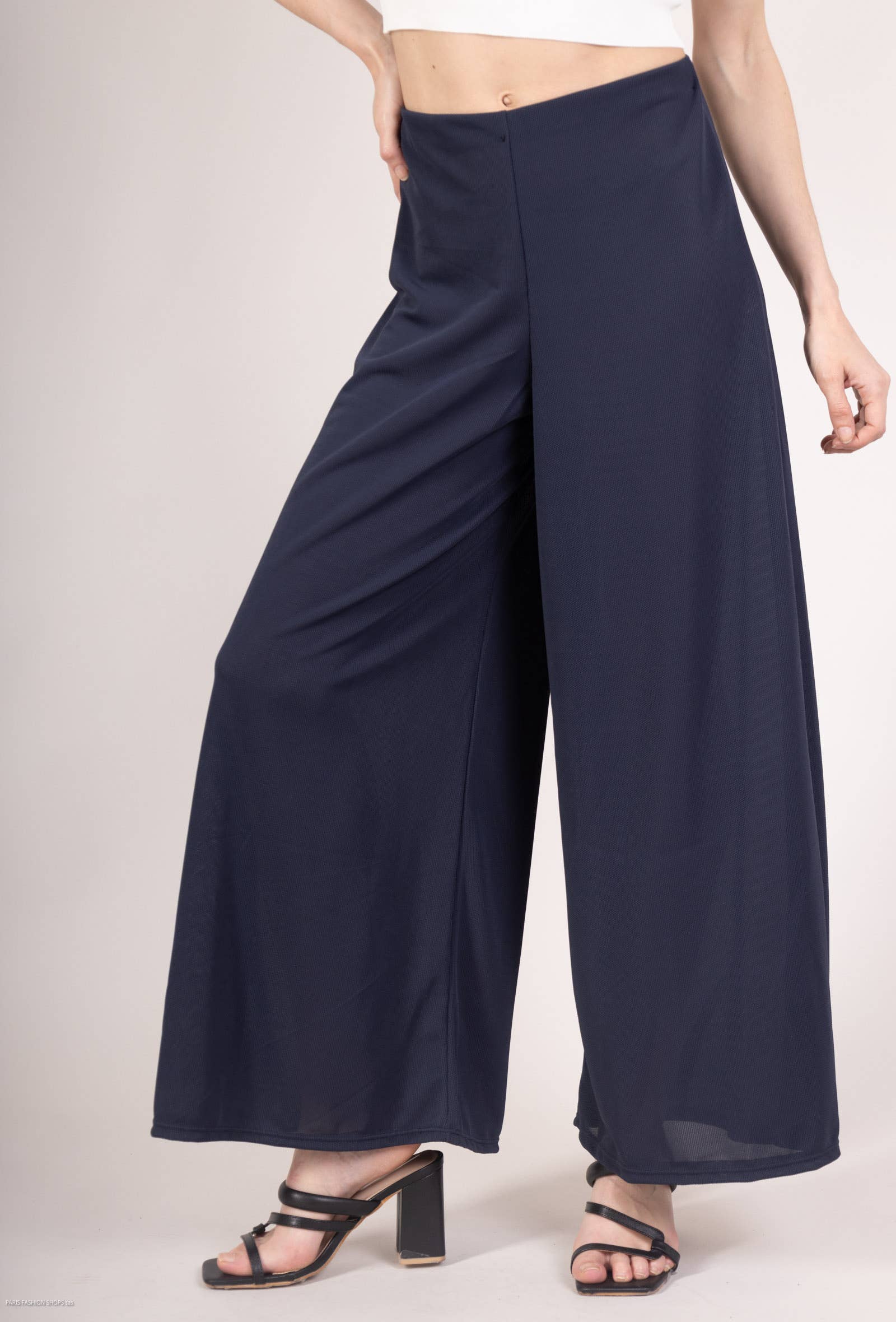 L'Emotion – wholesale Pants – Women's – Wide Straight-Leg Pants Fine Knit Elastic Waist7