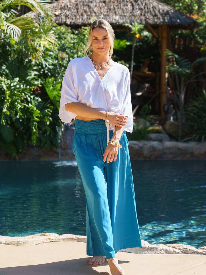 Bali Queen - Wholesale Pants - Women's - Solid Wide Leg Pant5