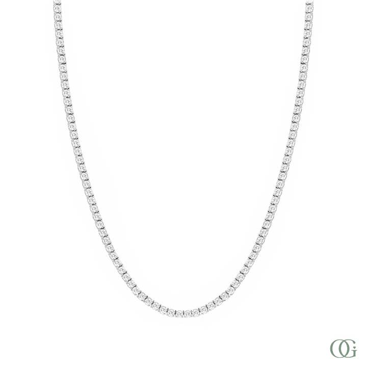 Collar de tenis de diamantes cultivados en laboratorio clásico para venta al por mayor de Orchid Gems Fine Jewelry