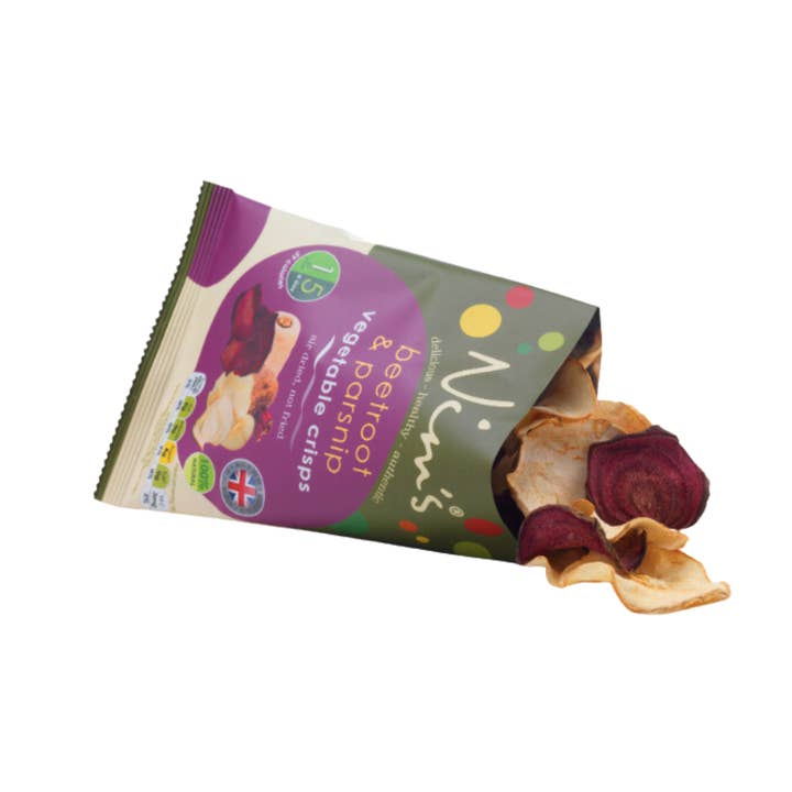 Nims Fruit Crisps – wholesale Crisps – Nim's Beetroot and Parsnip Crisps - Multipack Box of 12X18g