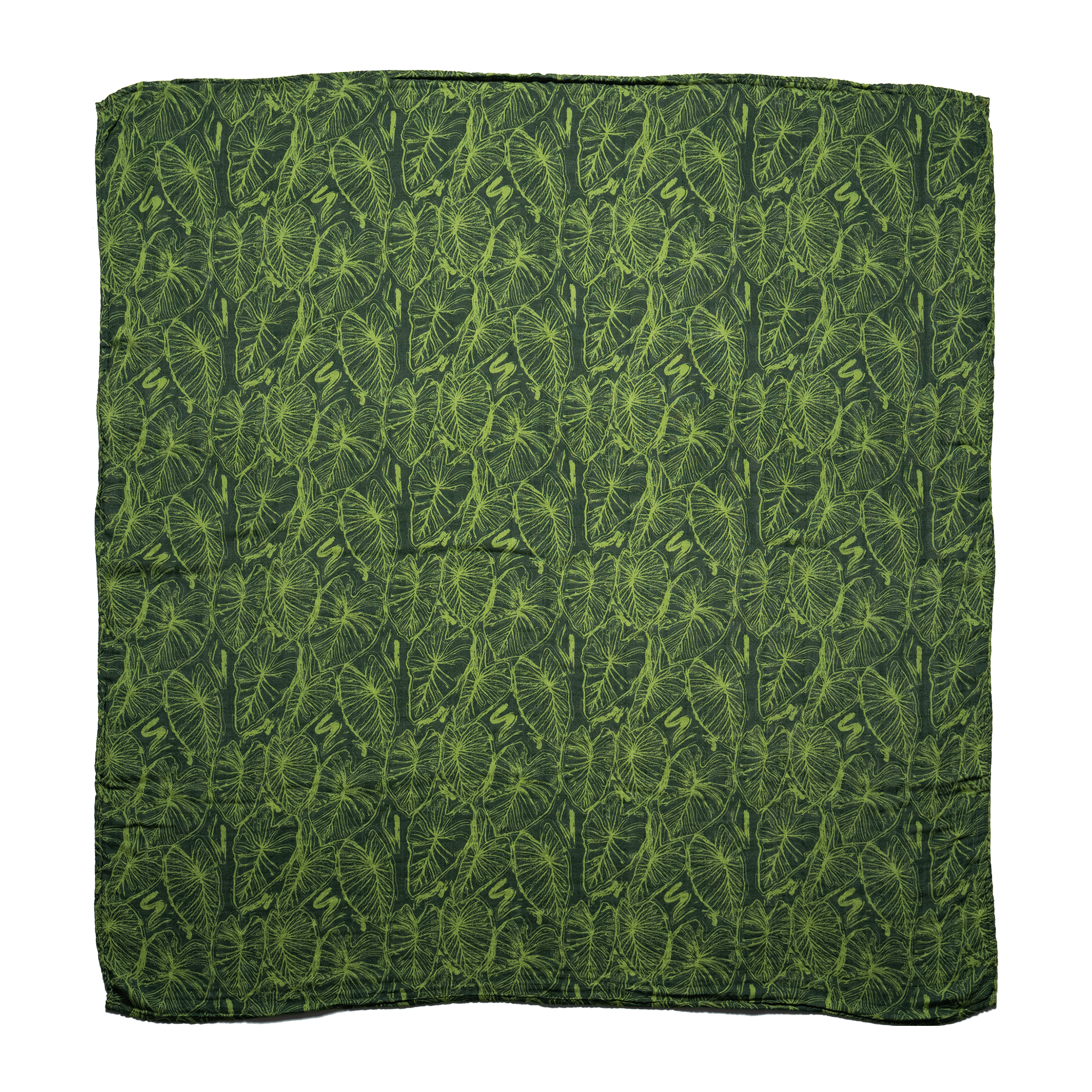 The Keiki Dept - Wholesale Swaddle - Baby - Green Kalo Scribble Kapa Moe - Hawaiian Bamboo Swaddle2