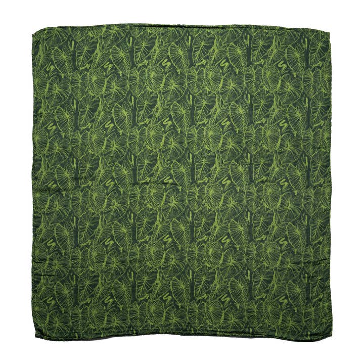 The Keiki Dept - Wholesale Swaddle - Baby - Green Kalo Scribble Kapa Moe - Hawaiian Bamboo Swaddle2