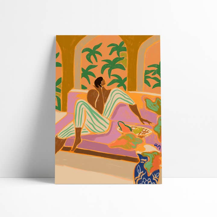 POSTER 30X40 CM - Loungen bij Schemering voor wholesale door David & David Studio