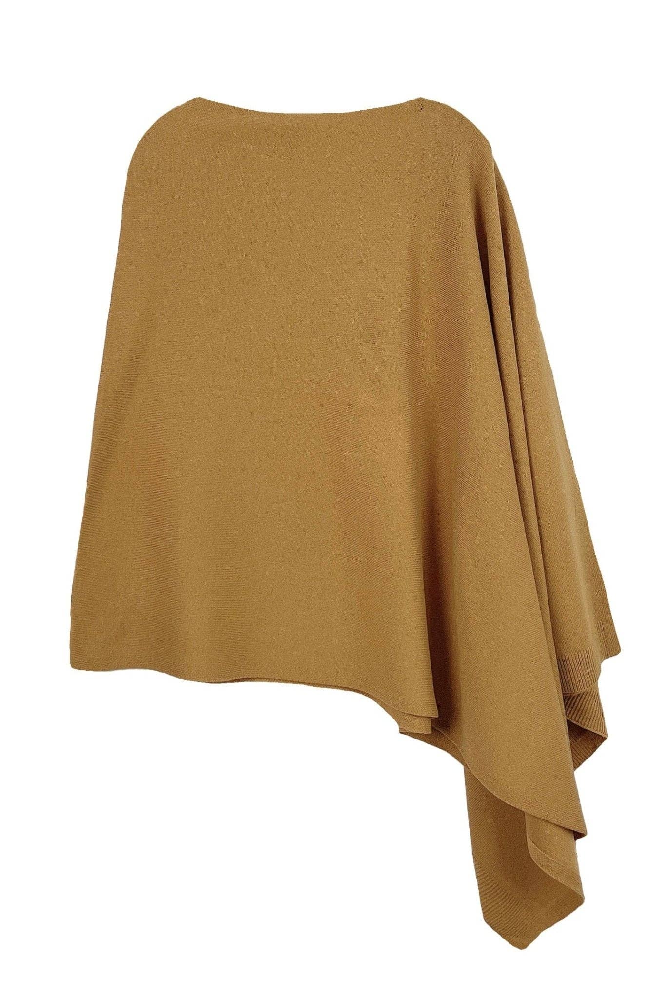 MiMi Wholesale - Wholesale Poncho - Women's - CCP320056 Juney Soft Classic Knit Poncho Ruana20