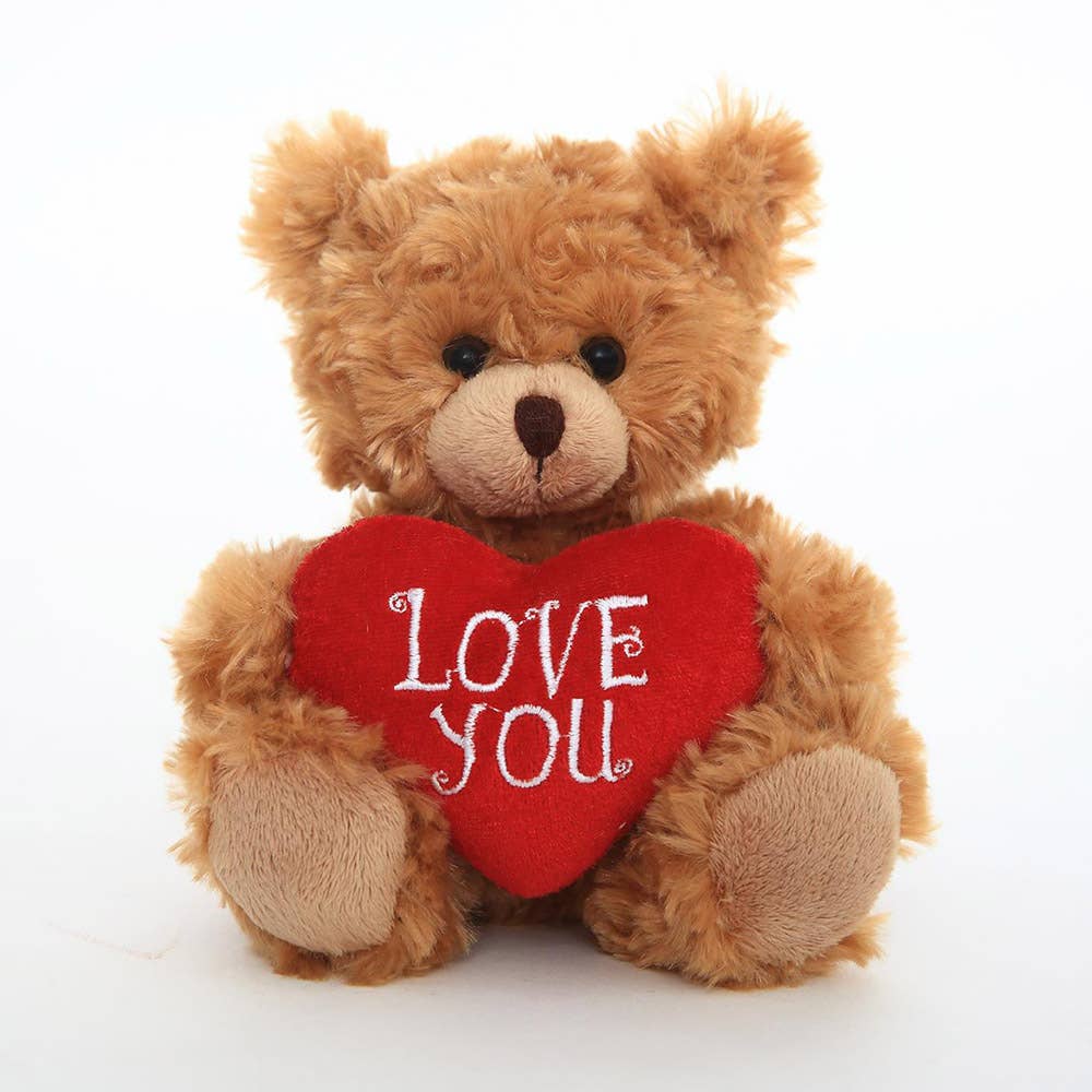 Plushland – wholesale Fyllda/plyschleksaker - Barn och baby – 15 cm & 23 cm Valentine-nallebjörn | Plysch som håller "Love You"-hjärta