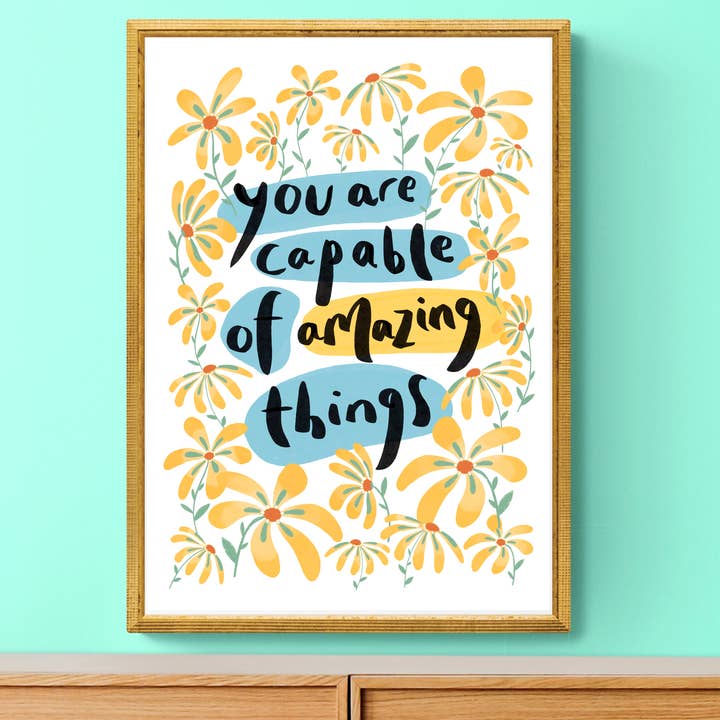 Kapabel till fantastiska saker konst Print för wholesale av The Sunshine Bindery