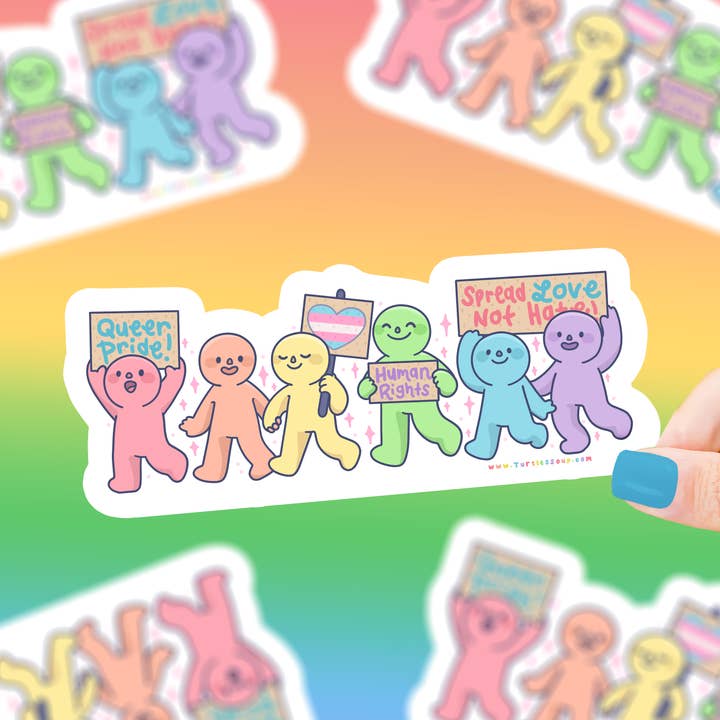 Turtle's Soup - Wholesale Sticker - Pride Protest, LGBTQ, Pride Month, Queer, Long Vinyl Sticker