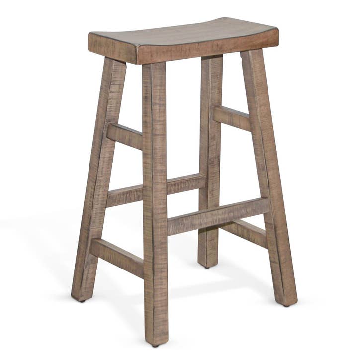 Marina Saddle Seat Wood Barstool 2PC for wholesale by LOOMLAN