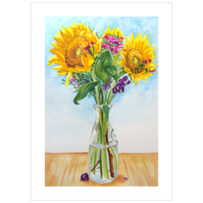 Fiber & Brimstone - Wholesale Art Print - Sunflowers2