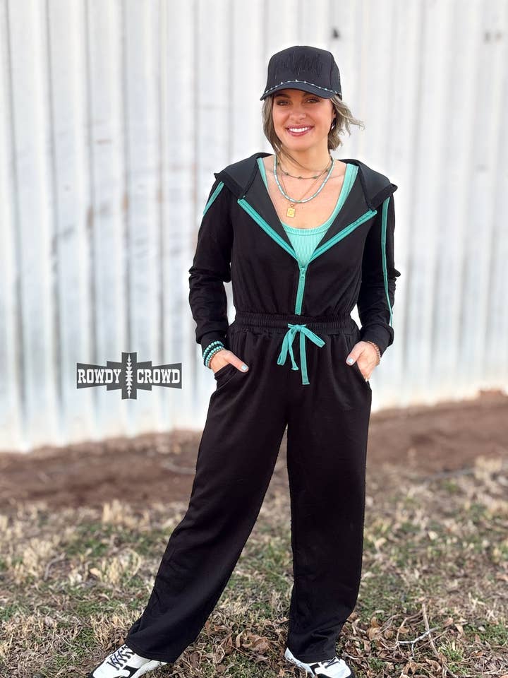 Turquoise Nights Jumpsuit for wholesale by Rowdy Crowd Clothing