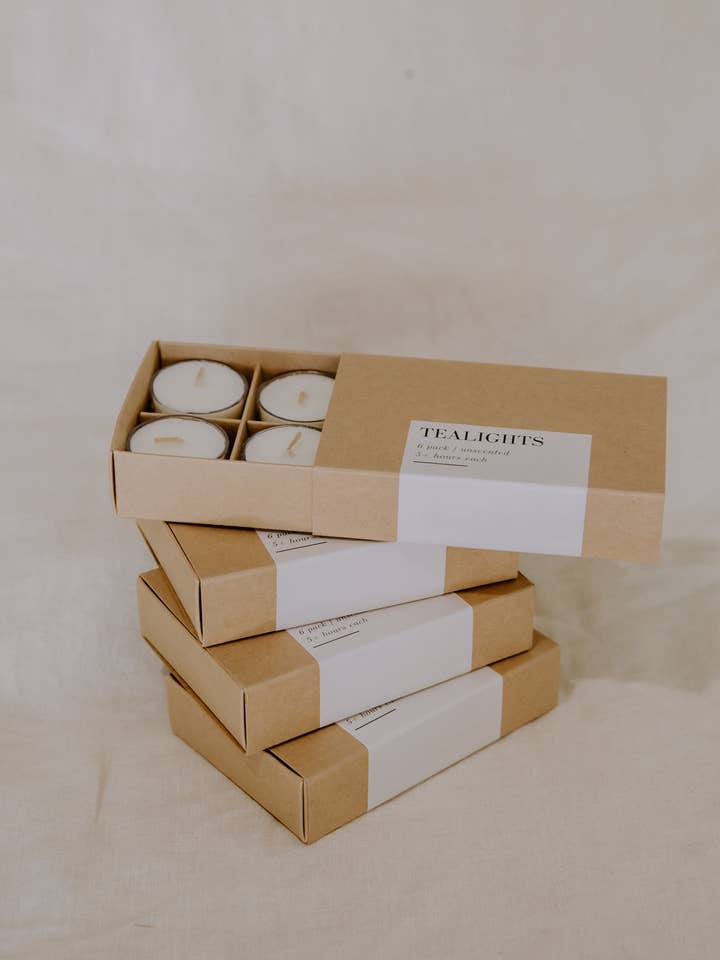 Tealights (6 pack) Soy Wax for wholesale by Lumiere Chandlery