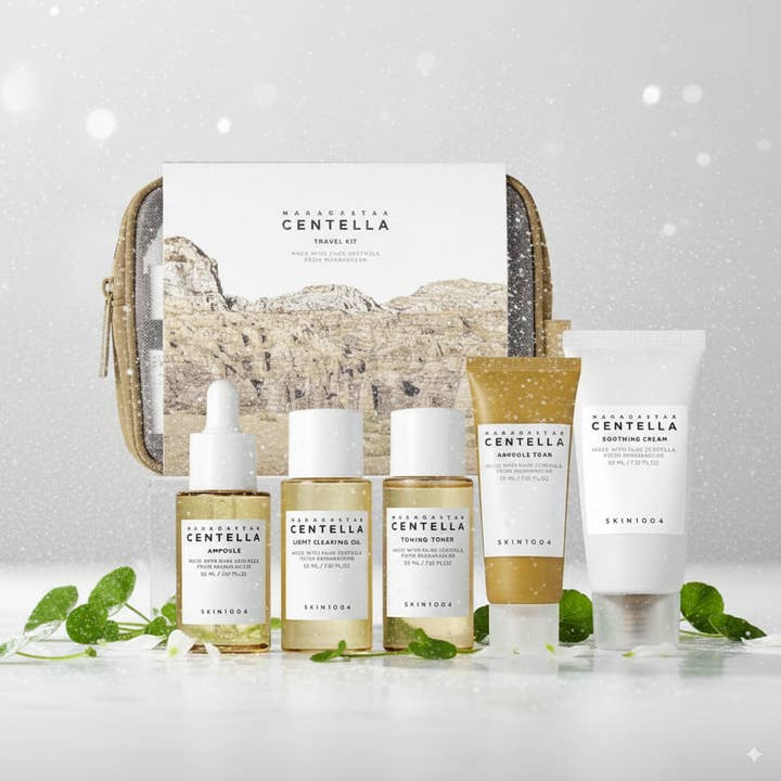 SKIN1004 Madagascar Centella Travel Kit, Toner, Ampoule, Soothing Cream, Cleansing Oil, Ampoule Foam for wholesale by KPurity