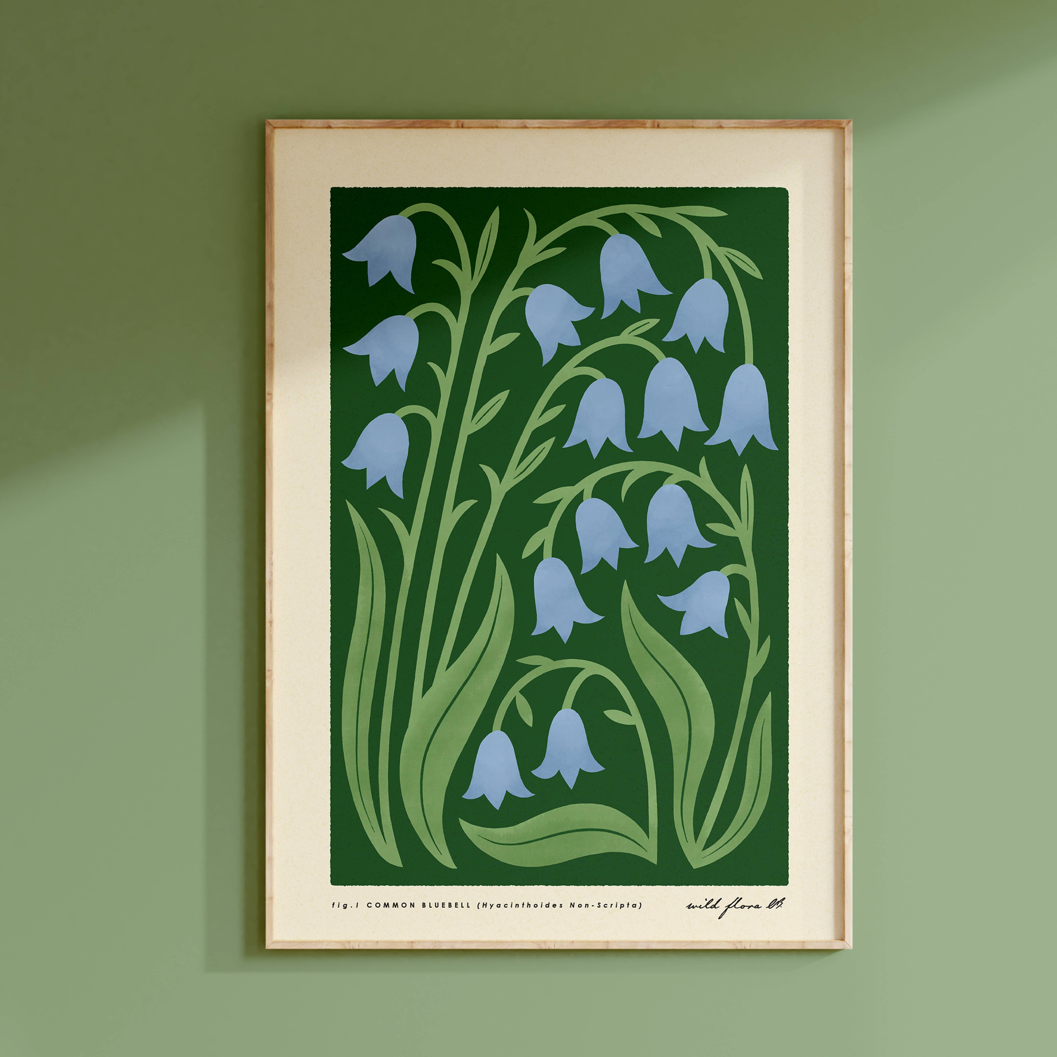 Bird & Co Studio - Wholesale Art Print - Bluebell | Modern-Retro Wildflower Art Print Wall Decor2