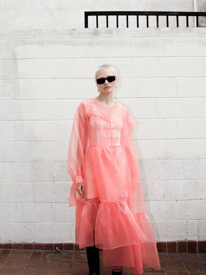 Vestido Nueve Veintisiete en Albaricoque para venta al por mayor de KkCo