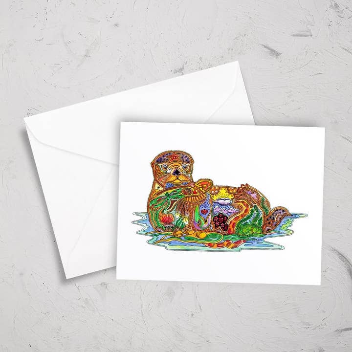 Tarjeta de notas de Sea Otter para venta al por mayor de EarthArt International